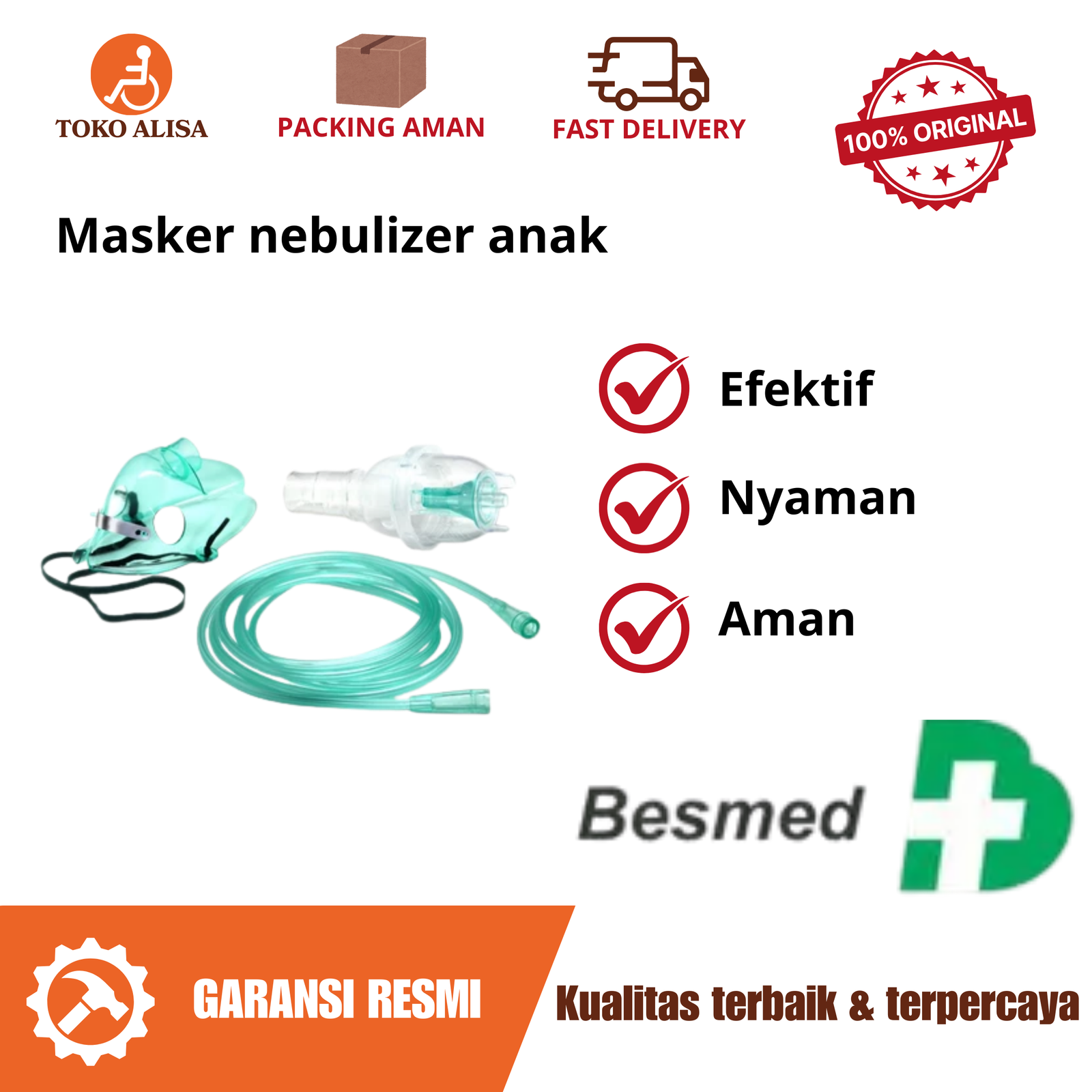 Masker nebulizer anak